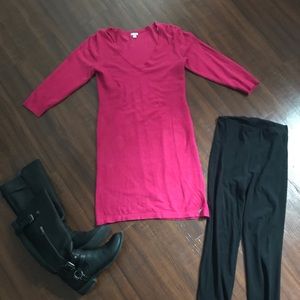 3/4 sleeve sweater dress